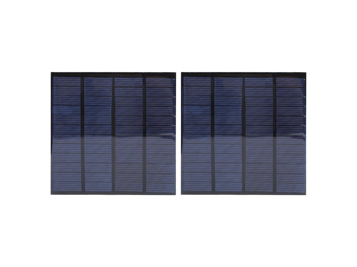 Conjunto de 2 Módulos Solares Mini com Cabo de 1m e Painel de Polímero Epóxi