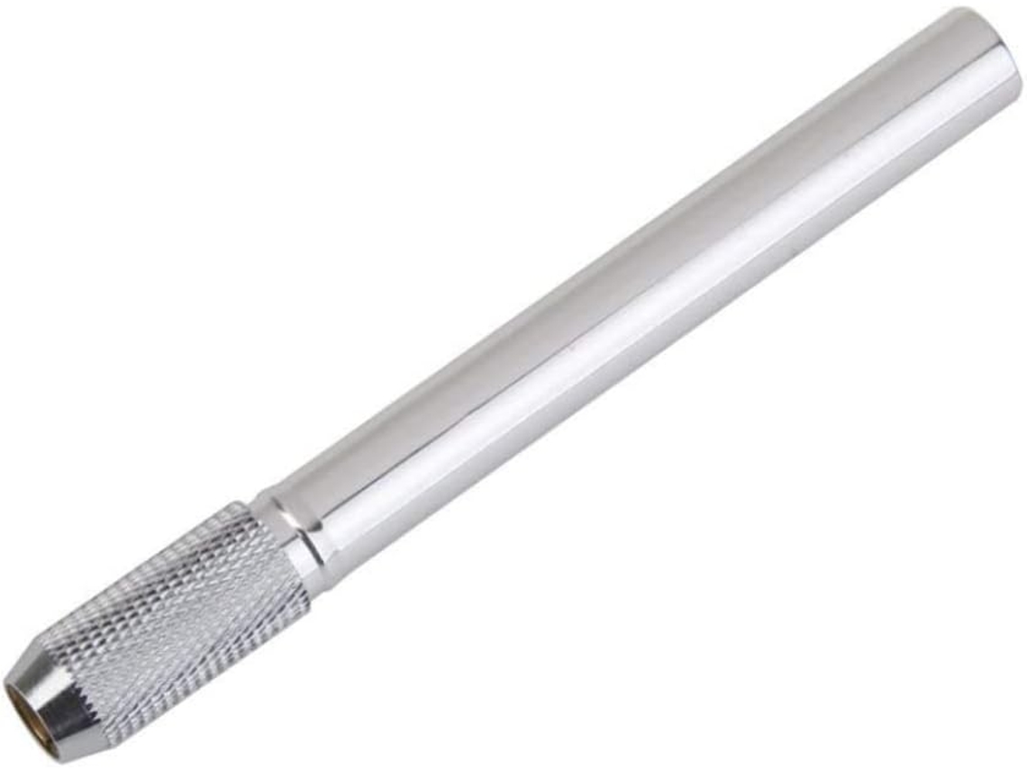 Extensor de lápis Ponta Dupla, prático e ajustável, ideal para escola, mesa, design, arte e escrita. Cor Branca.