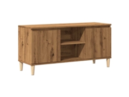 Tv Cabinet, Tv Cabinets Vidaxl Marrom Madeira Processada (n/a)