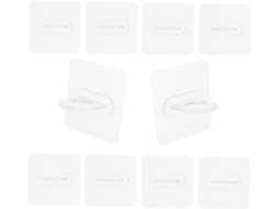 Conjunto De 10 Suportes Adesivos Para Varão Cortina, Sem Necessidade F