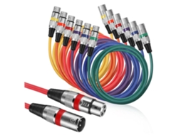 Cabo De Microfone Xlr Macho Para Fêmea Para Som Profissional Em Palcos E Estúdios De Gravação. Gokoco