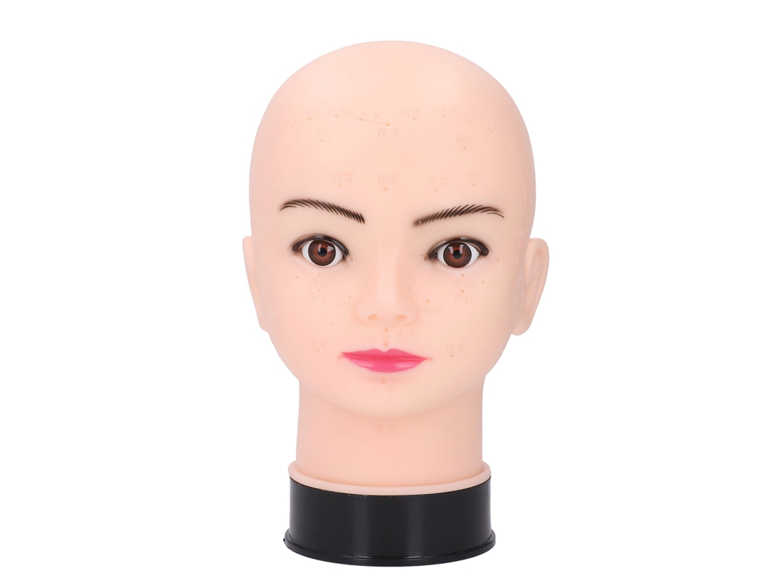 Cabeça De Manequim Calva Para Treinamento De Maquiagem E Exibição De Perucas