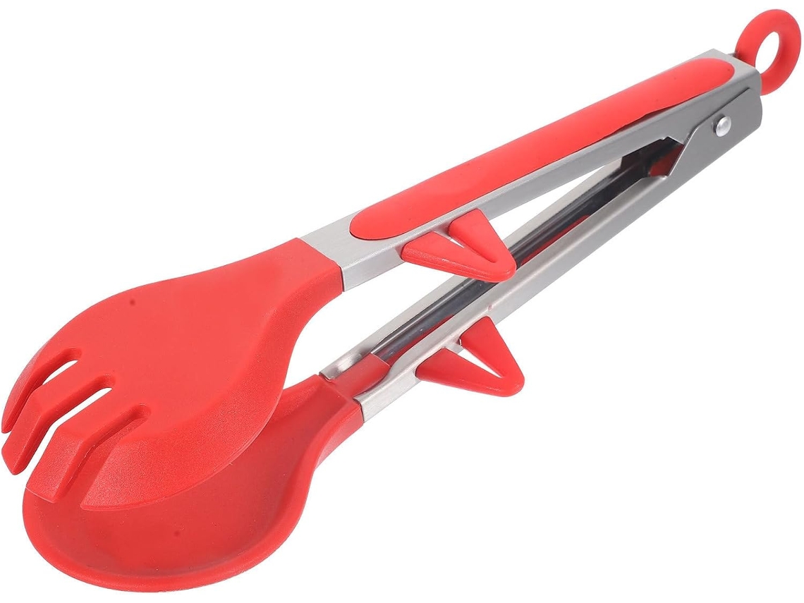 Pinça De Silicone Para Cozinha, Ideal Para Churrasco E Outros Preparos, Na Cor Vermelha Acessório Essencial Para