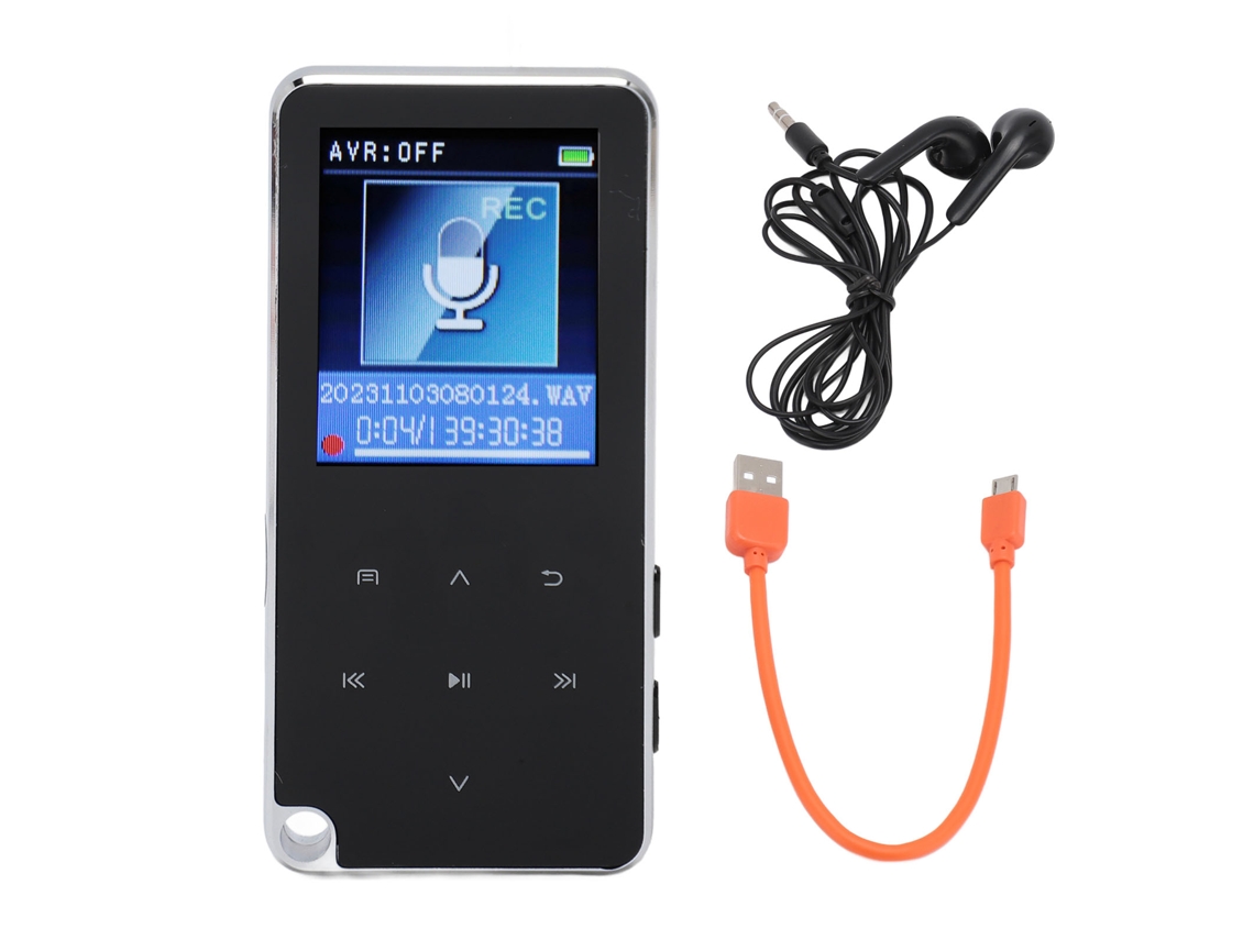 Reprodutor Mp3 Bluetooth 5.2 Com Alto-falante Hd Som Hifi 750mah Suporta Cartão 128gb 32gb Portátil Multifuncional