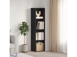 Vidaxl Gabinete De Livros Montagem Na Parede Carvalho Preto