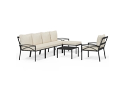 Conjunto de 7 Lounge de Jardim Aço C/ Almofadões Areia MAISON EXCLUSIVE (7 pcs)