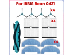 Peças Para Aspirador De Pó Irbis Bean 0421: Rolo Principal, Escova Lateral, Filtro Hepa, Pano De Limpeza E Acessórios._ptg