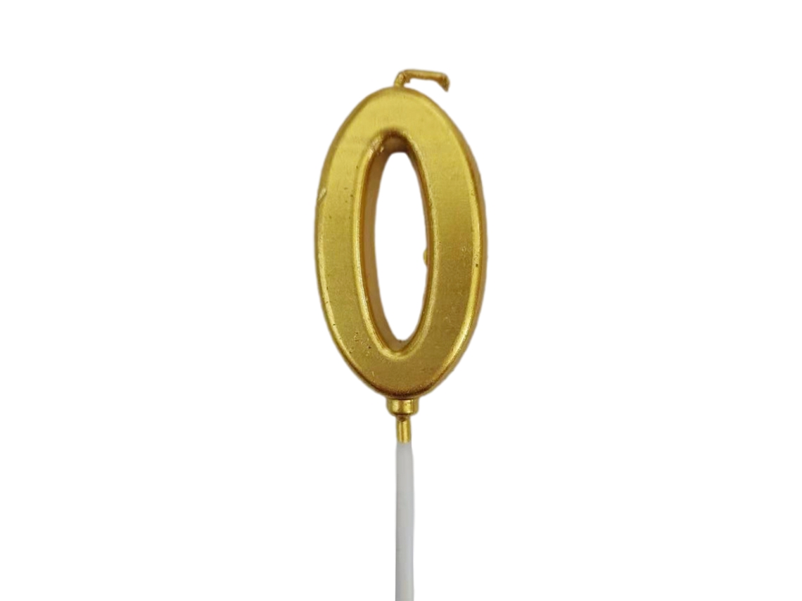 Vela Número Dourado com Diamantes 3D, para Ocasiões Especiais LAXISCREED