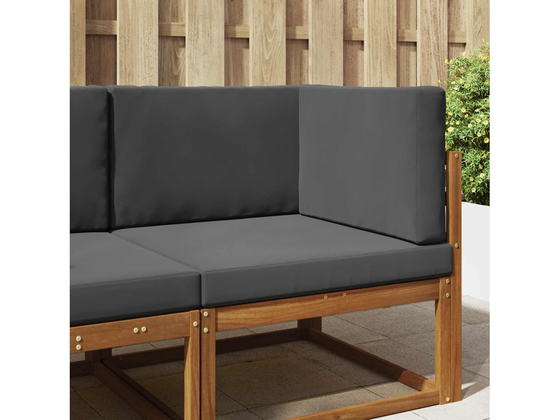 Vidaxl Almofada Para Sofá Externo 3 Pcs Antracite Poliéster