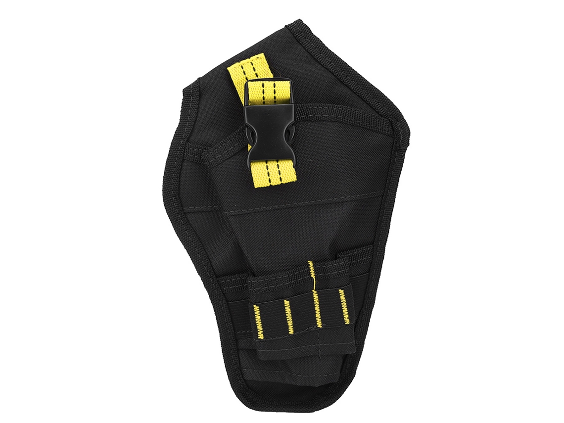 Bolsa Mini Cinto para Furadeira Elétrica Preto Amarelo