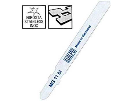 Lâmina de Serra Vertical Flexível REISSER Alt. 55 Mm D.1 2 Fe-Inx Pz.5 Mg11Bi Wilpu Wilpu