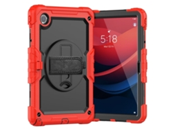 Capa Para Tablet Lurelia, Compatível Com Lenovo M9 9.0 Tb310 2023, Vermelho, Tpu, Suporte Giratório, Proteção Antiquedas