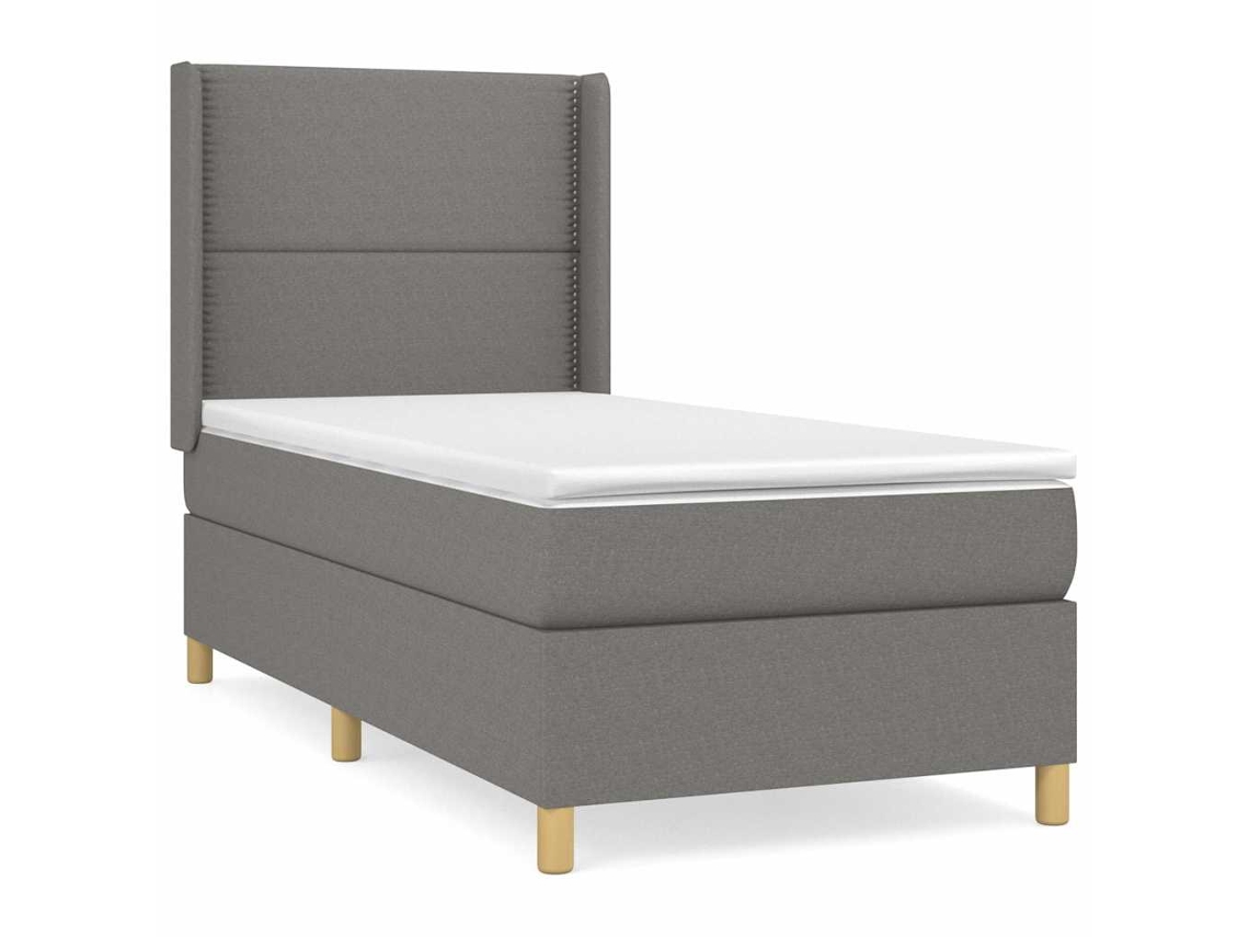 Box Spring Bed, Box Spring Beds Vidaxl Cinzeto Tecido (90 X 190 Cm)