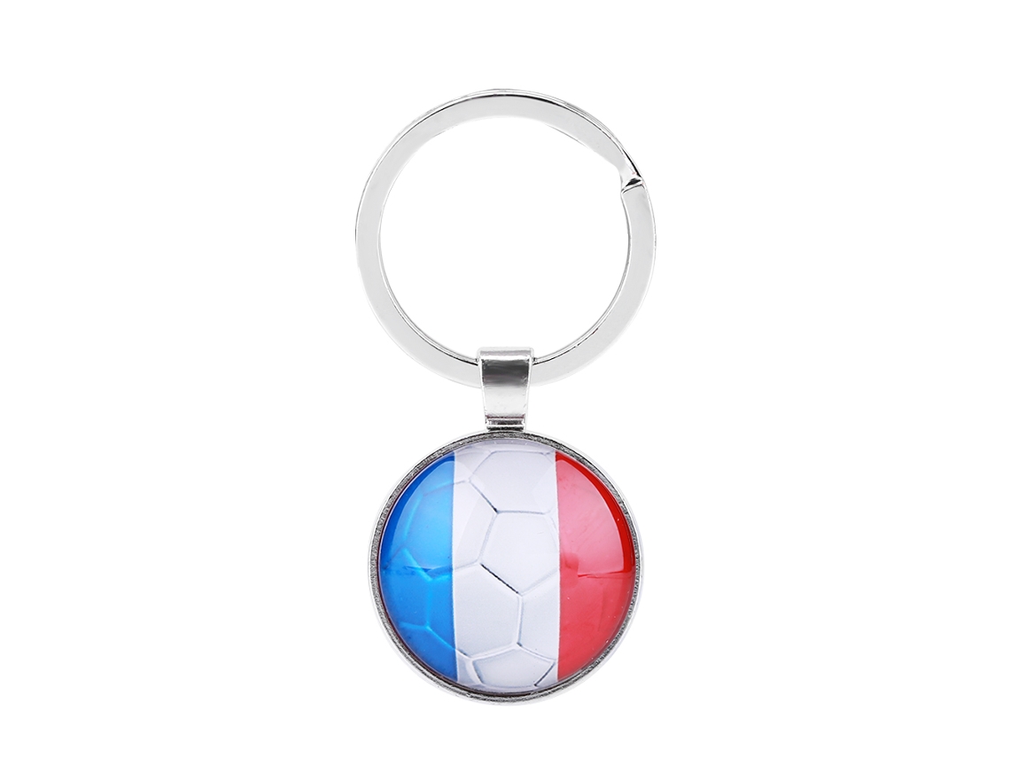 Chaveiro Com Anel E Pingente De Metal Copa Do Mundo França
