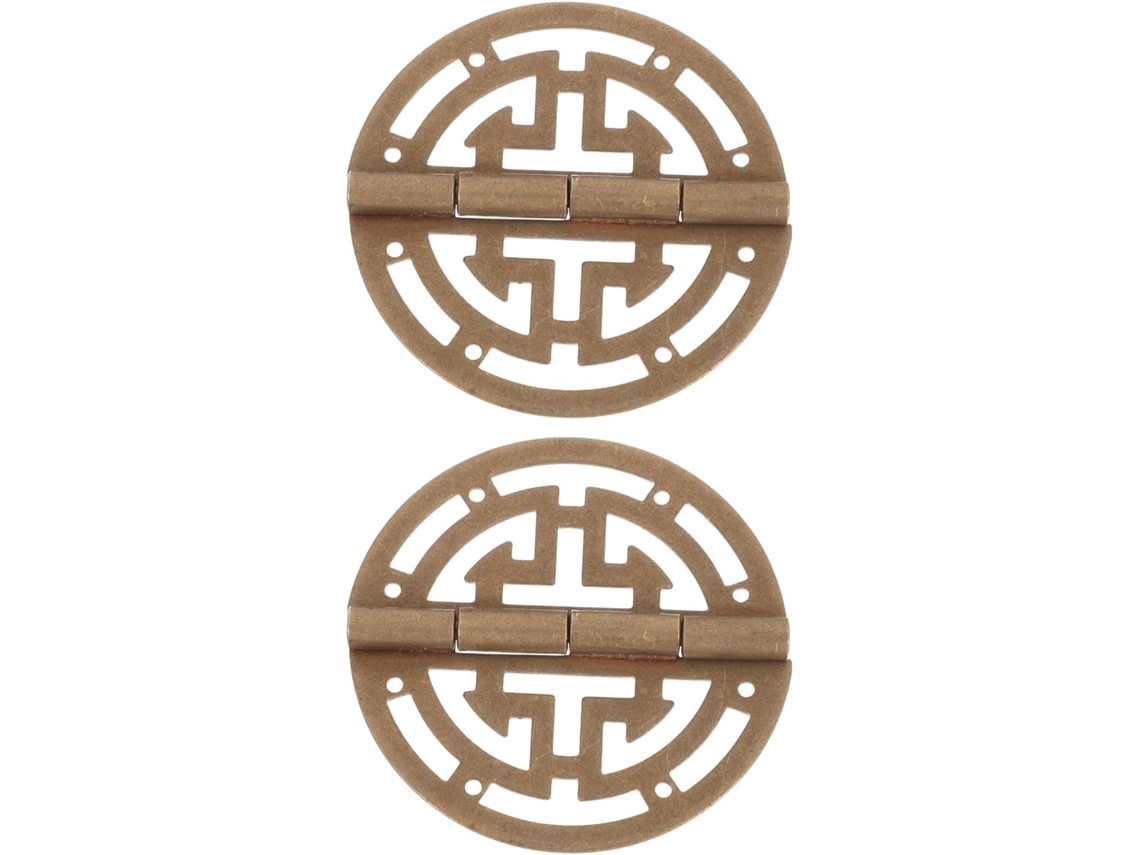 Dobradiças De Latão Ipetboom Para Caixa Joias, Com Movimento Suave E Elegante Visual Vintage, 2 Peças, Encaixe Universal