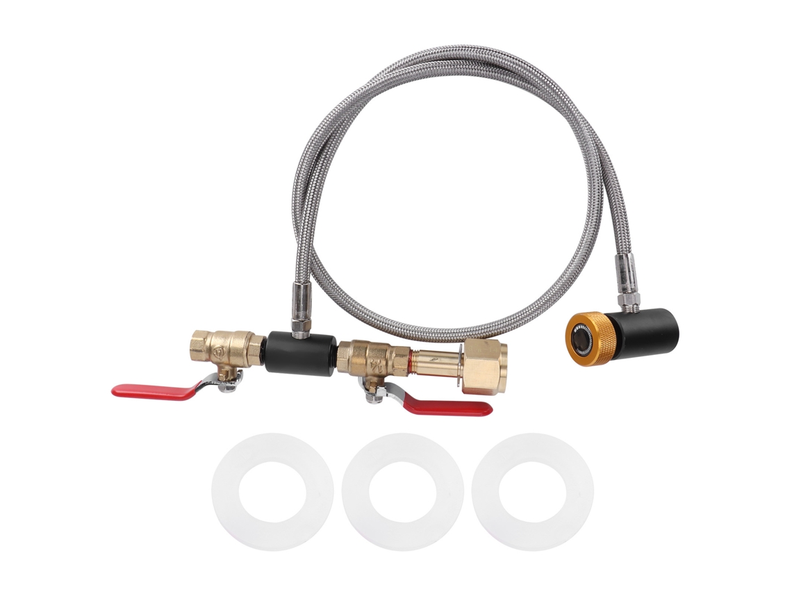 Laxiscreed Kit De Adaptador De Mangueira Para Refrigerante Co2 Universal Válvula Dupla