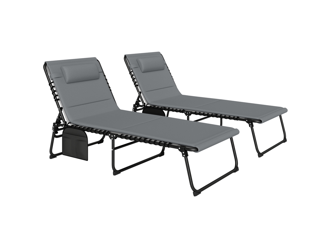 Conjunto de 2 Espelhos de Cabeça Dupla, PENGJIANG SHOP, 5 posições, 189x68x36cm, Cinza Escuro