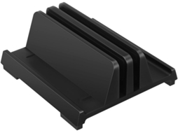 Suporte Vertical Duplo para Laptop Stobaza em Abs com Base Antiderrapante, Fácil de Usar, Compatível Tablets,