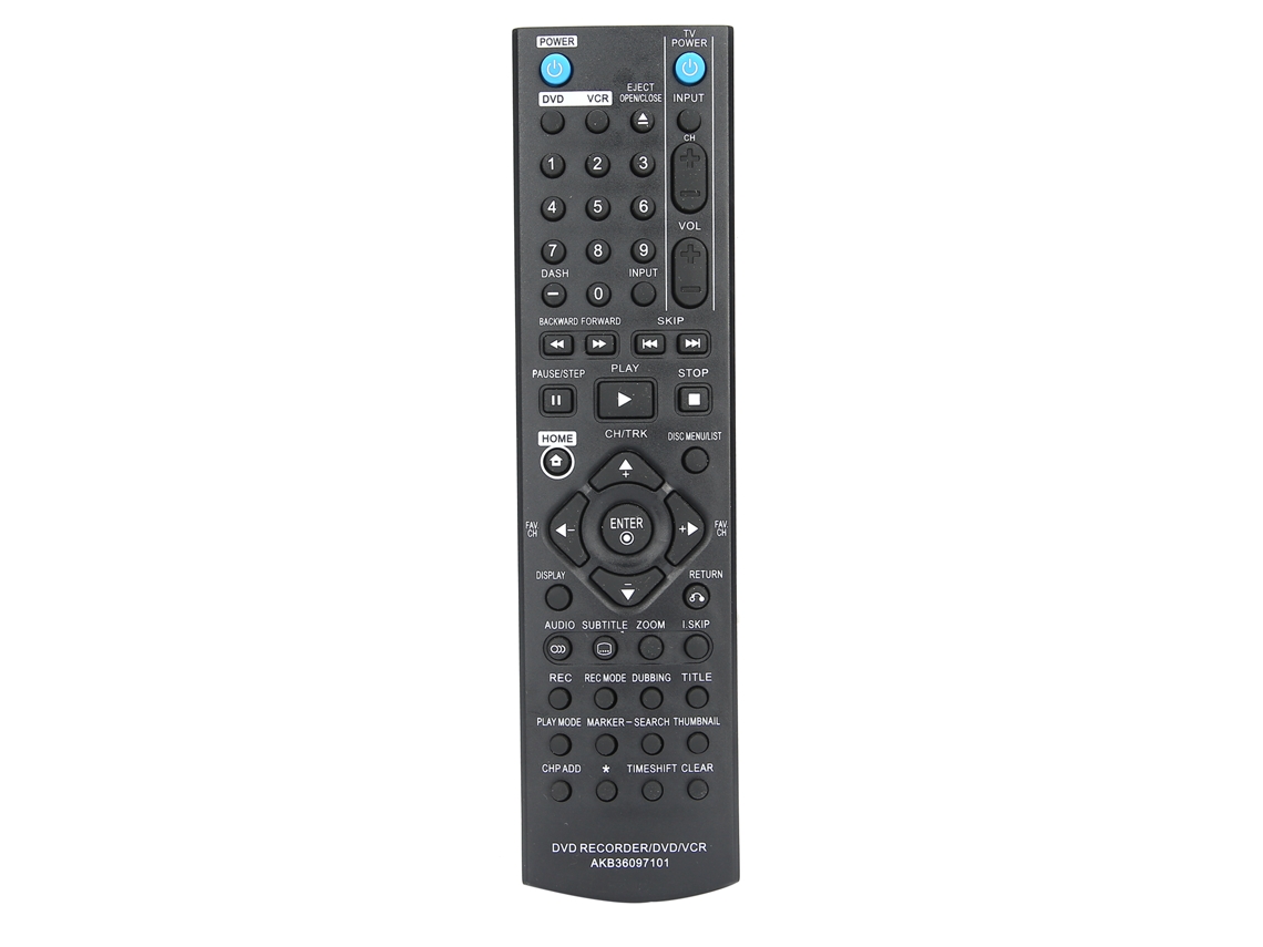 Controle Remoto Substituto Para Gravador Dvd/vcr/dvdr Lg Rc286h/rc297h/rc397h