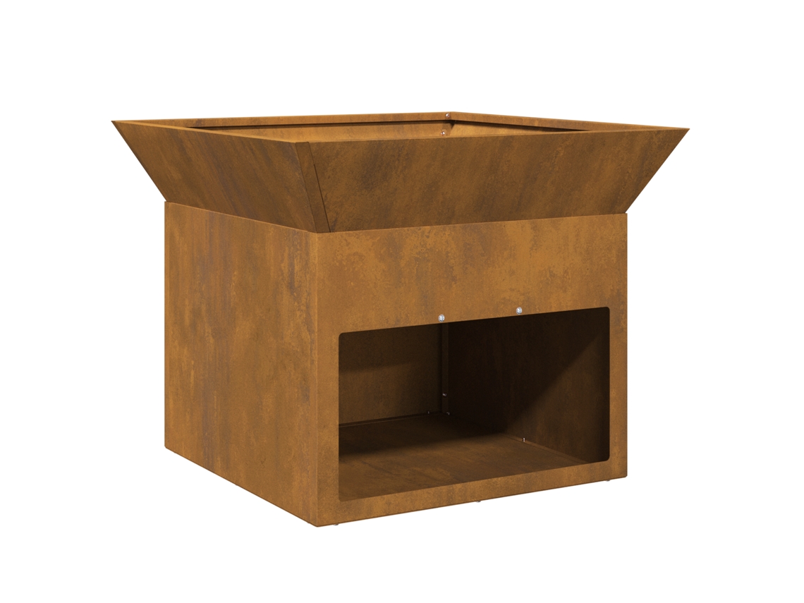 Conjunto 1 Fire Pit Para Exterior Vidaxl Cobre Aço (50 X 50 X 40 Cm)