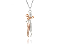 2026 colgante de Collar de Pareja Abrazo Cariñoso para Hombre Y Mujer Xxf Ouro Rosa