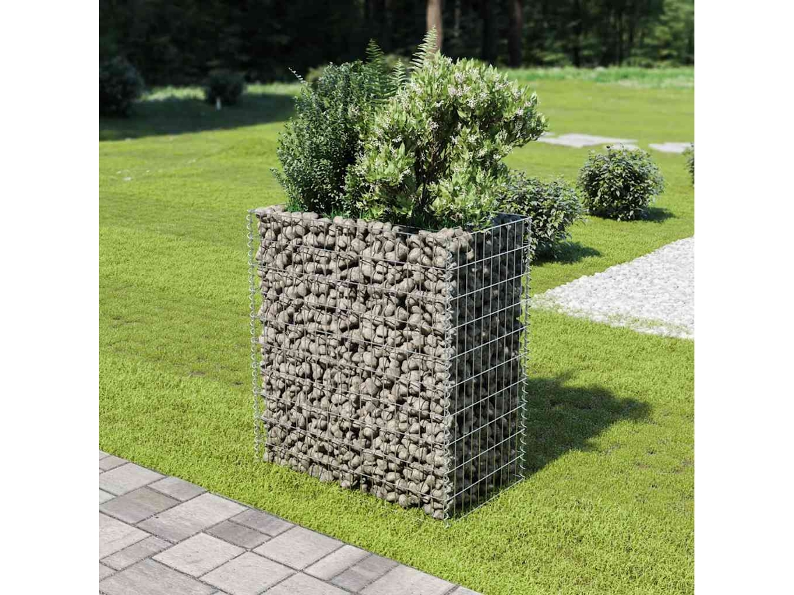 Vidaxl Canteiro Elevado/cesto Gabião 90x50x100 Cm Aço Galvanizado
