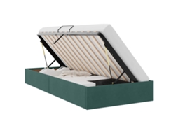 Estrutura de Cama Ottoman Verde escuro 90 X 190 Cm Veludo MAISON EXCLUSIVE
