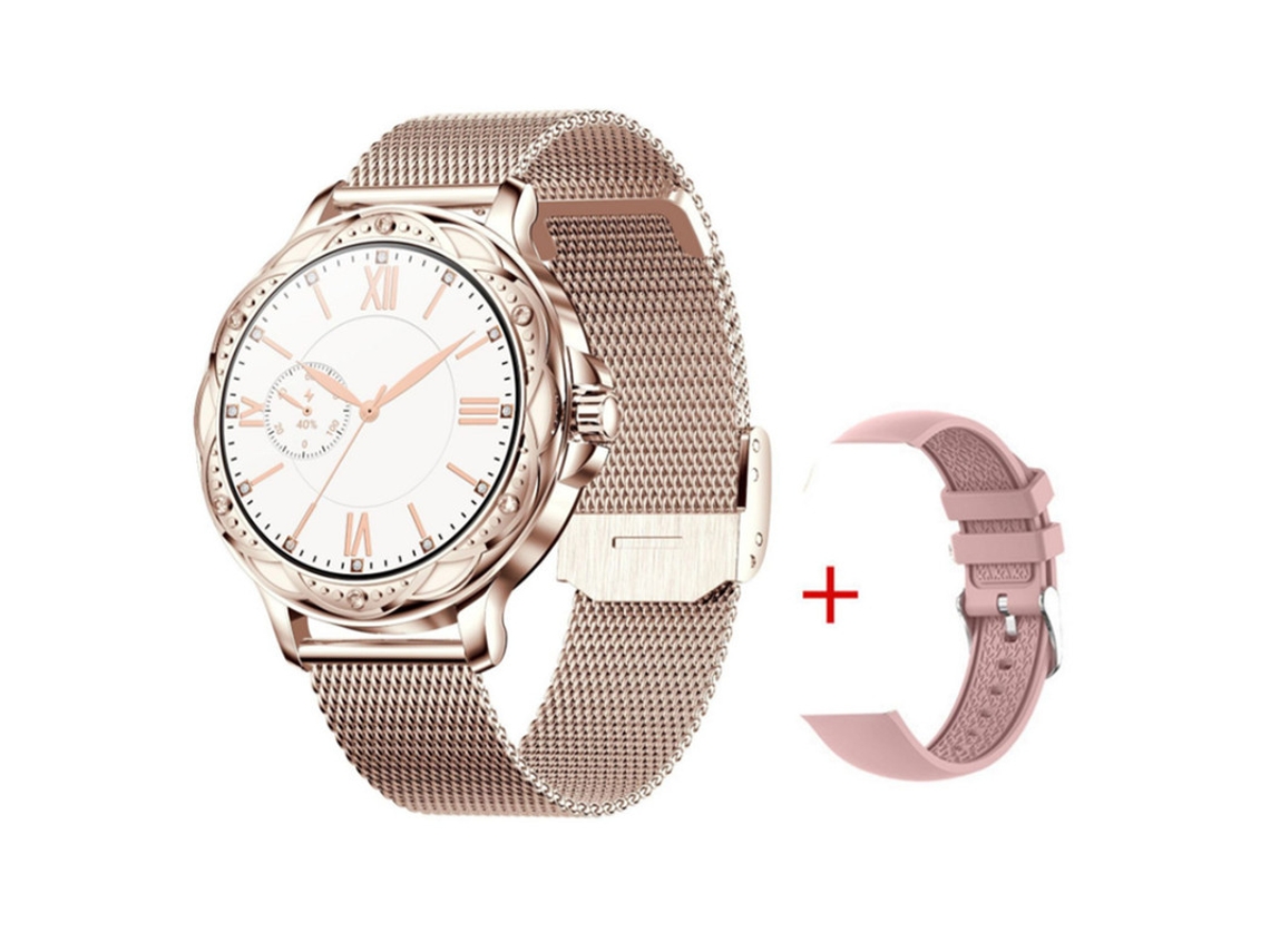 Smartwatch Feminino, Monitor de Frequência Cardíaca, IP67 Resistente à Água, Dourado Bestvite