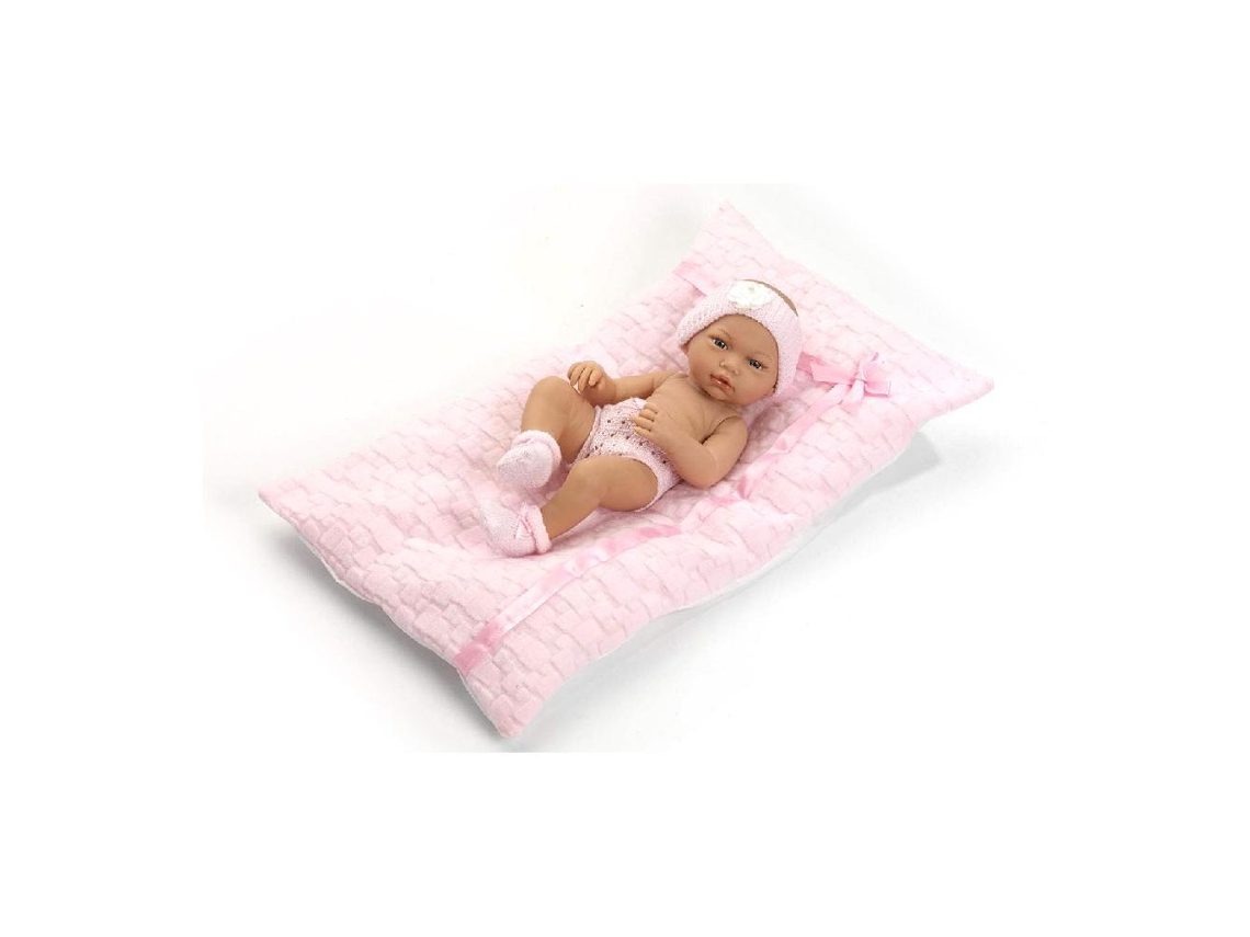 Boneca Bebé Guca Almofada Cor de Rosa 36 Cm