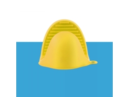 Luva Anti escaldante de Silicone com Pinça, Amarela, para Cozinha, Ferramenta de Assar