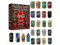 Calendário De Adviento Navideño 2025 Decoração Acrílico Estilo Completo 2d Presentes Surpresa Refresco