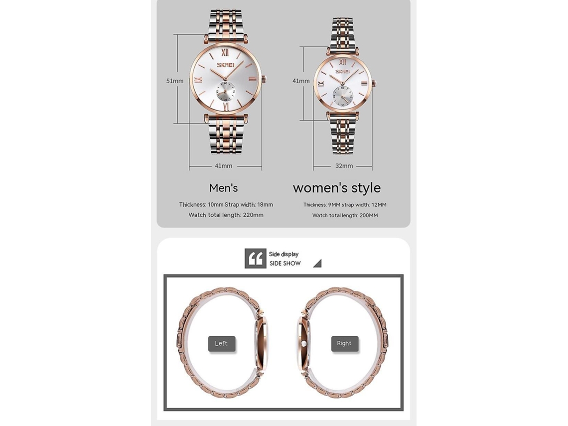 Ultra Fine Simple Casais Relógios Pulseira De Aço Desbloqueado Relógio Masculino E Feminino Quartzo Relógios-caca Caurada Feminina E Prateada Face