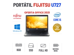 FUJITSU Lifebook U727 12.5 Fullhd I5-6200U 8Gb Ram 240Gb Ssd Bateria Nova Oferta Office 2021 (Recondicionado Como Novo)