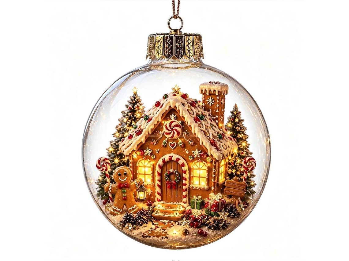 Ornamento De Bolinha De Natal Led Iluminada, Pendurável Para Árvore De Natal E Decoração De Férias--e