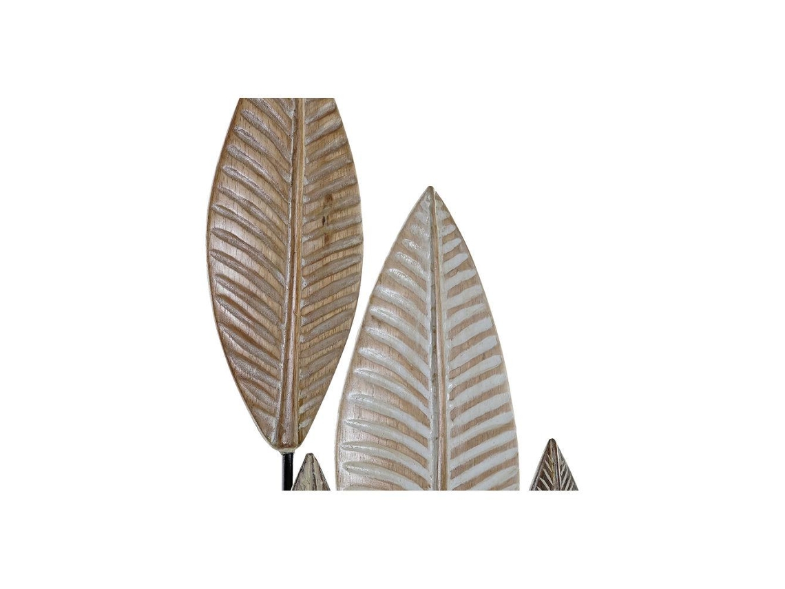 Figura Decorativa Dkd Home Decor Bambu Ferro Folhas 33 X 10 X 81 Cm