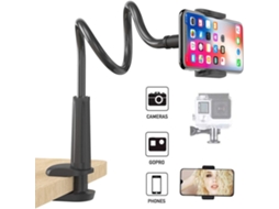 Lurelia Suporte Flexível Para Webcam E Câmara 5,5 Cm 60 Cm 2,16 Polegadas 23 Polegadas Pescoço De Ganso Rotação 360° Braçadeira Preto