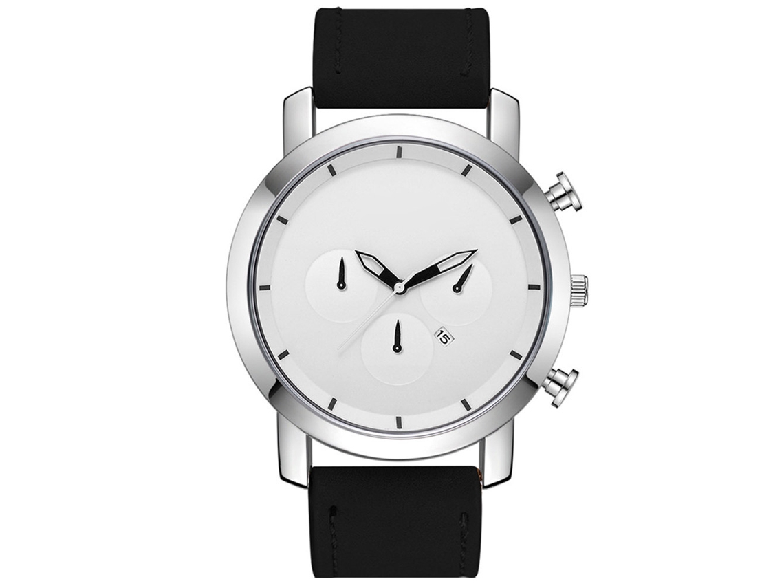 Reloj De Pulsera Para Hombre Con Movimiento De Cuarzo Y Correa De Pu Elegante Casual