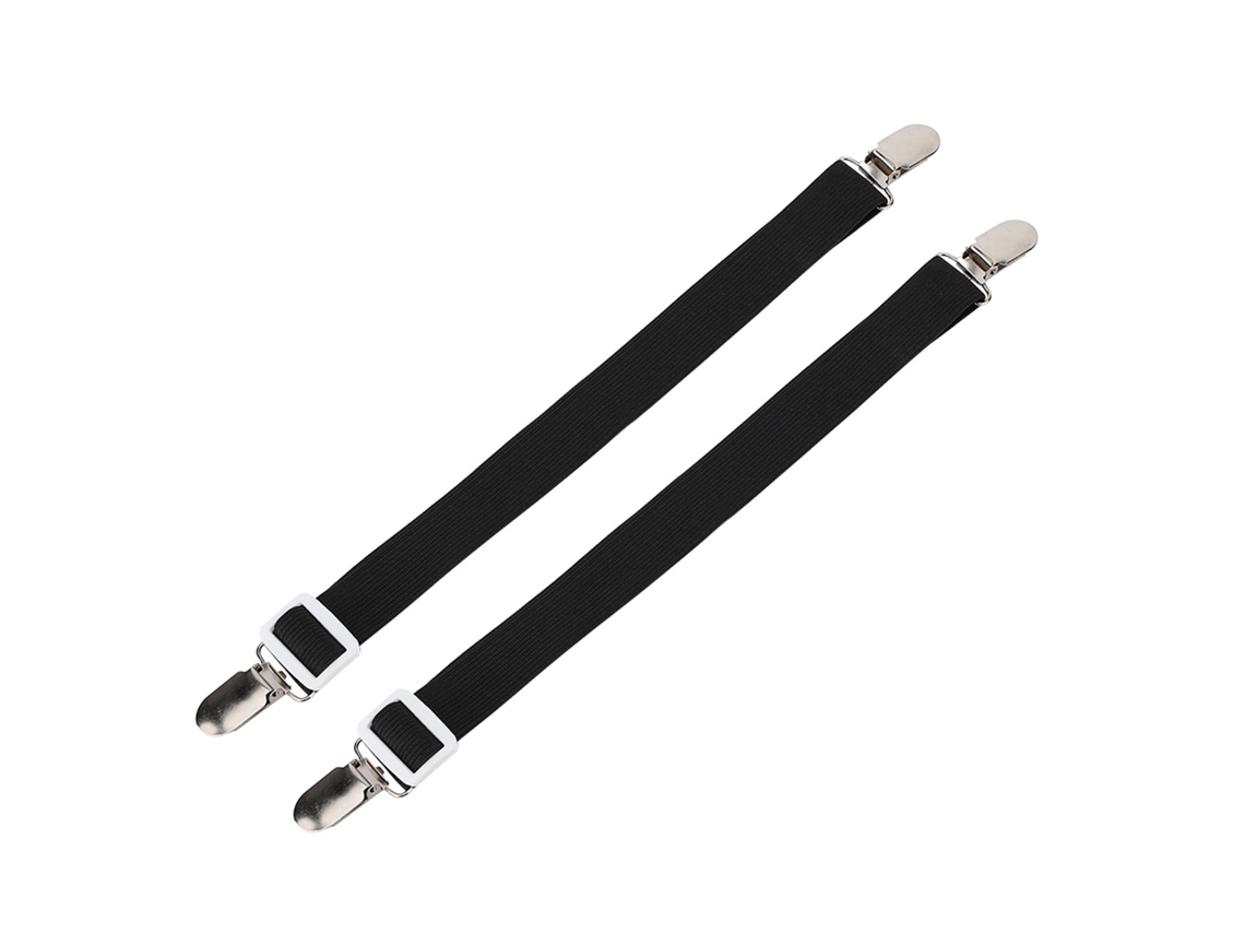 2pcs Fixador de Lençol Anti deslizante com Cinta Elástica Clip de Lençol para Colchão Preto | S/MARCA