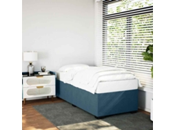 Vidaxl Estrutura De Cama 90x200 Cm Veludo Azul