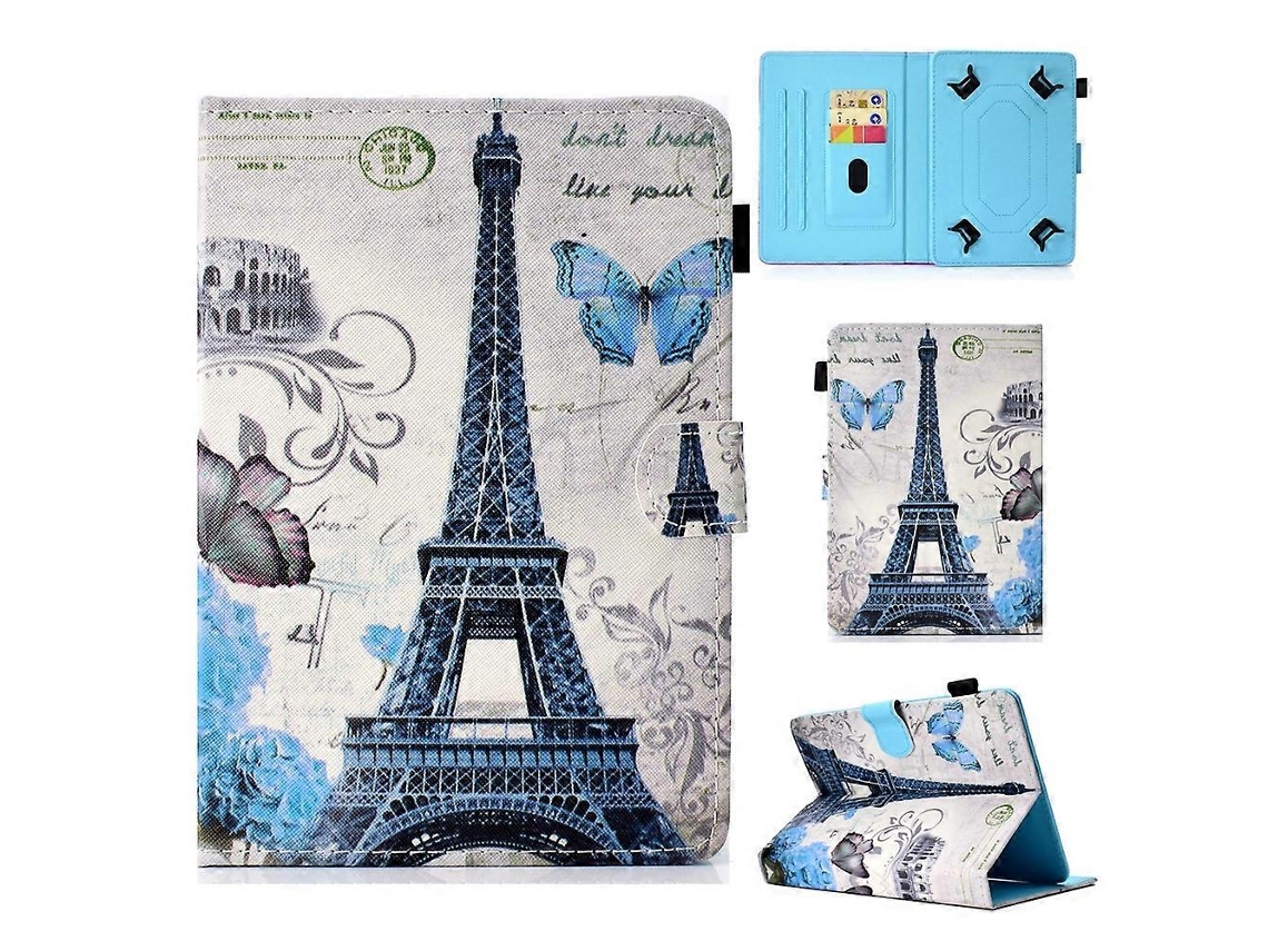Capa de couro universal Webake com costura colorida para tablet