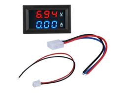 Voltímetro E Amperímetro Portátil Laxiscreed 0-100v E 0-10a Com Display Duplo De Led
