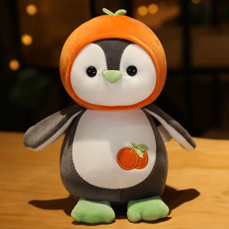 (laranja, 38-40cm) Brinquedo De Pelúcia De Pinguim De Desenho Animado, Fofo E Macio