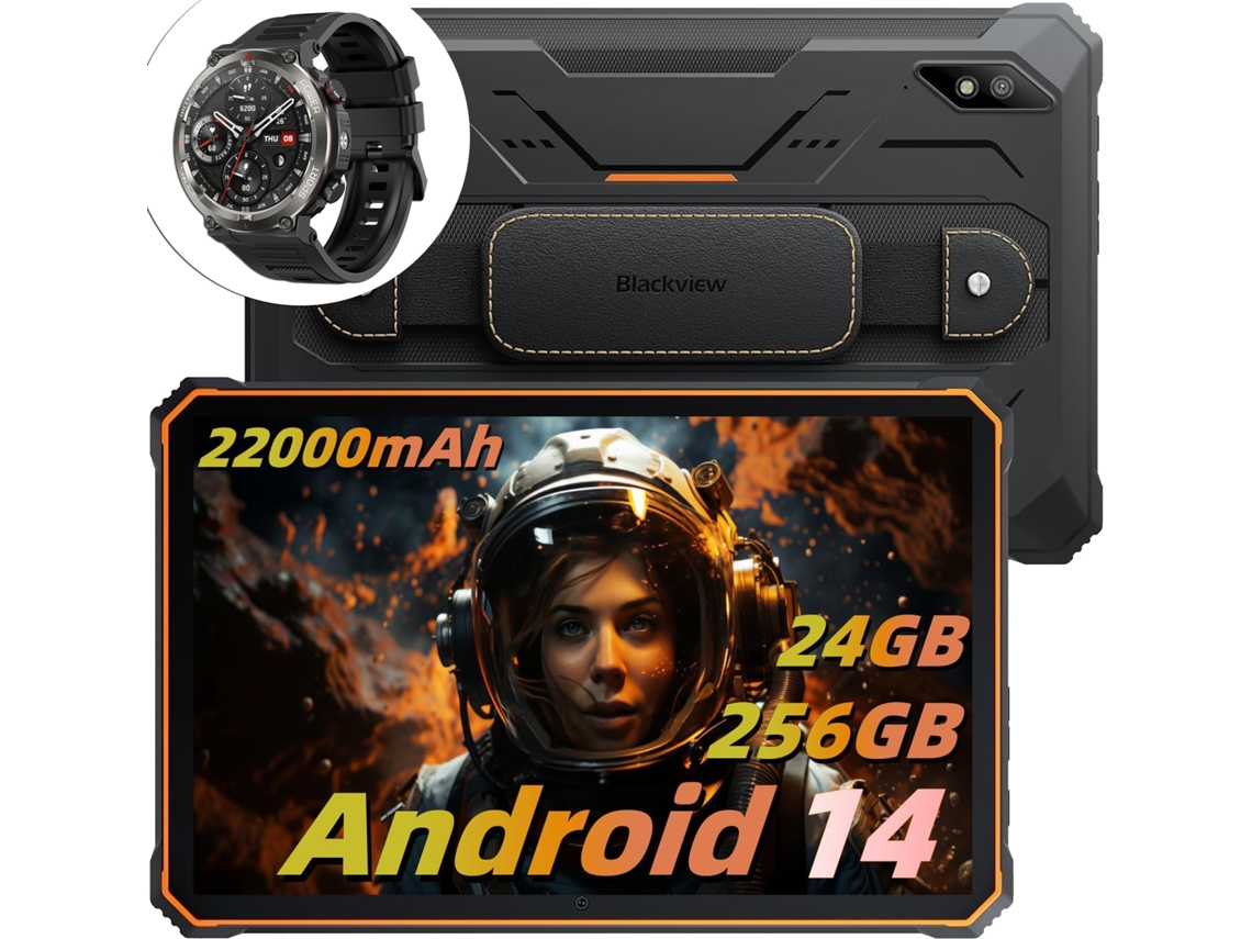Tablet BLACKVIEW Active 8 Pro Relógio W50Pro (10.36'' - 24 GB - 256 GB - Laranja)