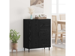 Vidaxl Buffet Com Gaveta Carvalho Preto 69,5 X 34 X 90 Cm