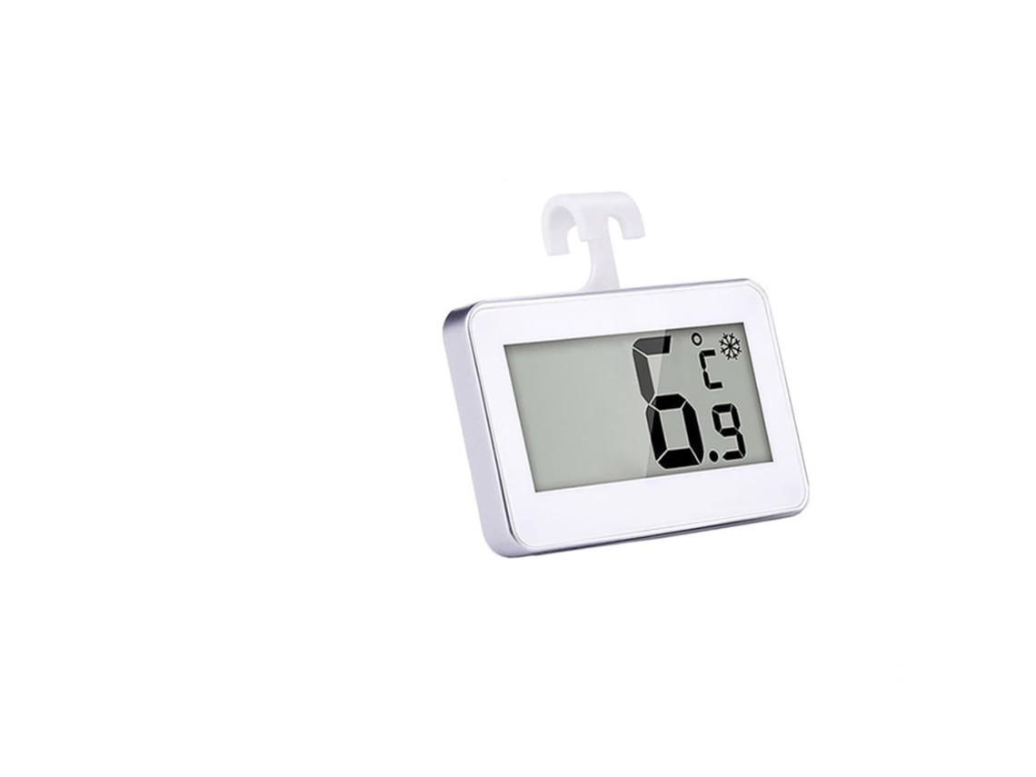 Termômetro Digital Para Geladeira Aboofan, Feito De Abs Com Gancho Para Pendurar, Fácil De Usar, Branco, Com Exibição