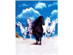Toalha De Praia Dupla Microfibra Cavalos Com Saco