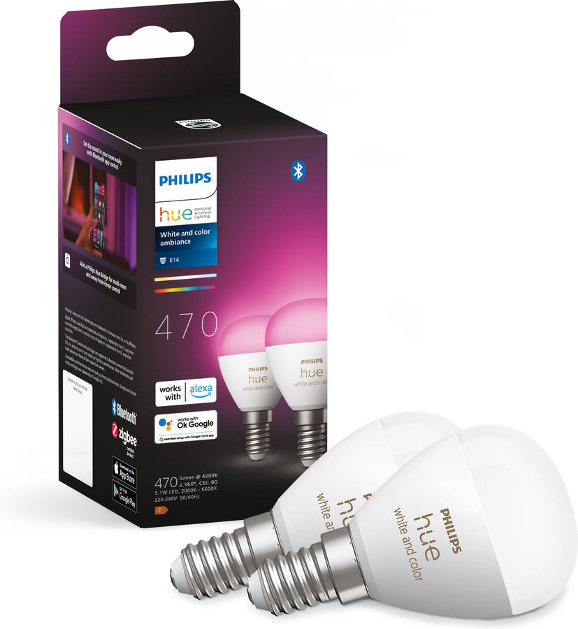 Lâmpada PHILIPS Signify Huewca 4.3W E14 2P