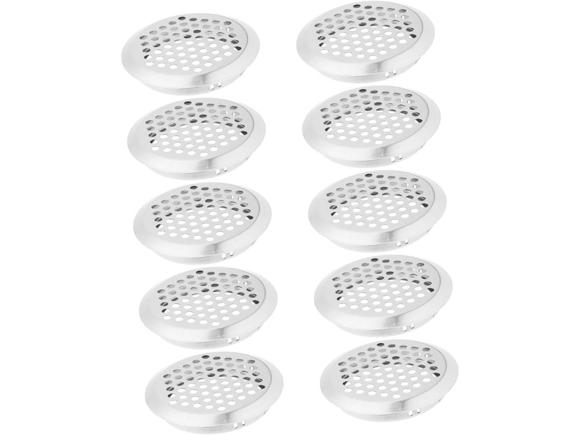 Grelhas De Ventilação Redondas, Design Respirável E Robusto, Pacote Com 10 Unidades, Aço.