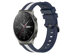 Pulseira De Silicone Bicolor Vertical De 22 Mm Para Huawei Gt2 Pro