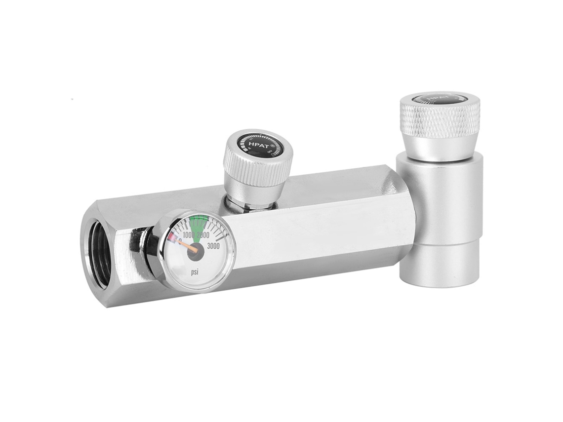 Adaptador Laxiscreed Para Cilindro De Gás Cga320 Com Manómetro Compatível Com Soda Stream